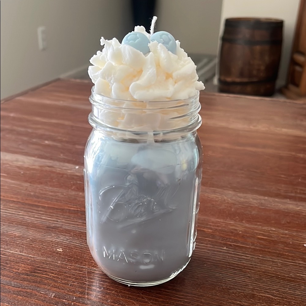 Blueberry Milkshake Mason Jar Candle
